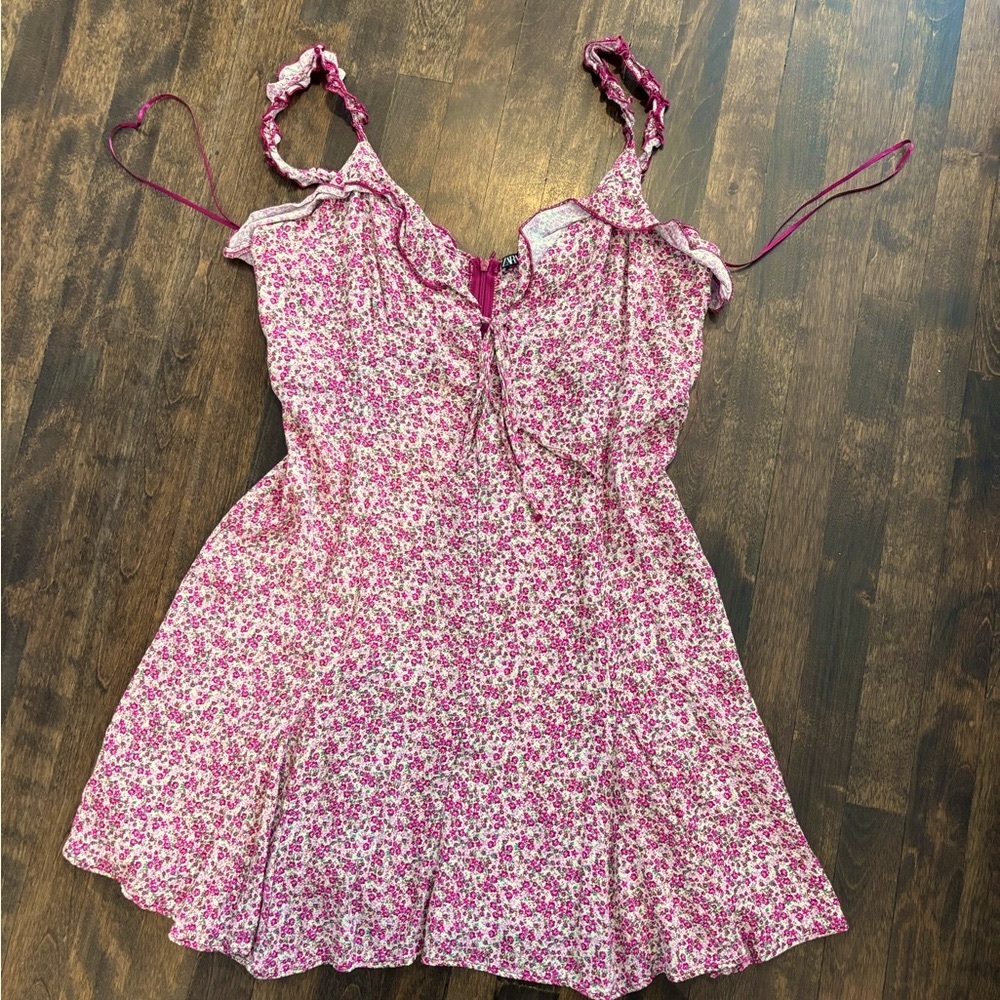 Zara floral mini dress